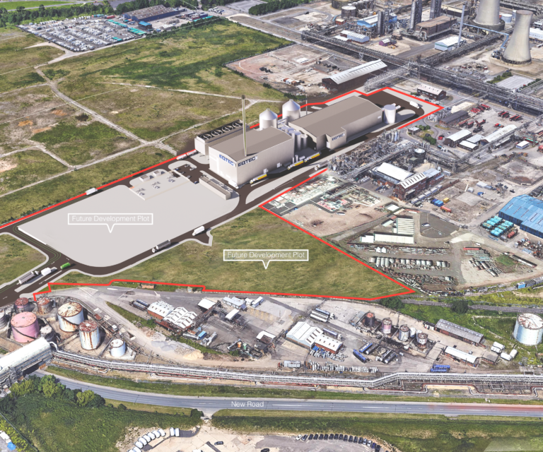 Aerial view of a Gasification plant site that EQTEC is new completing on. Click to find out more about the gasification industry on EQTEC news.